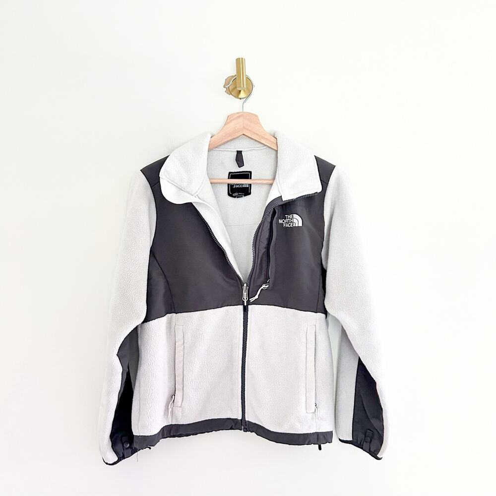 The North Face Denali 2 Zip Up Fleece Jacket Ivory/Gray XS